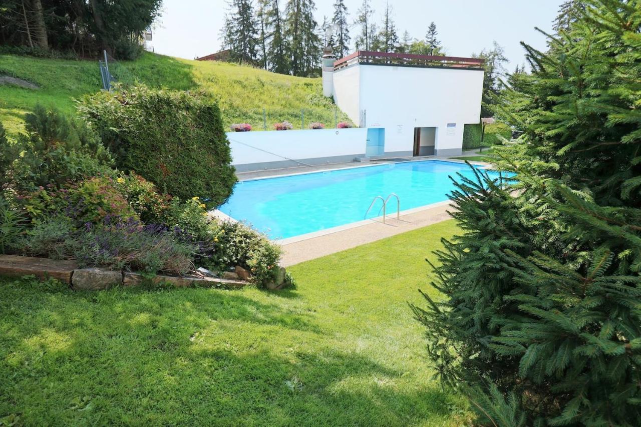 Appartement Cosy Et Renove Au Coeur De La Station Crans-Montana Exteriör bild