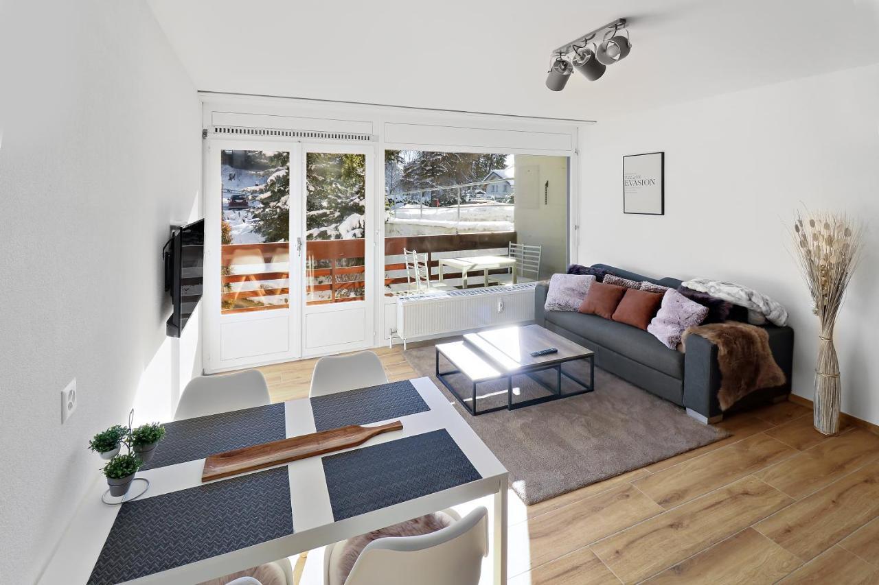 Appartement Cosy Et Renove Au Coeur De La Station Crans-Montana Exteriör bild