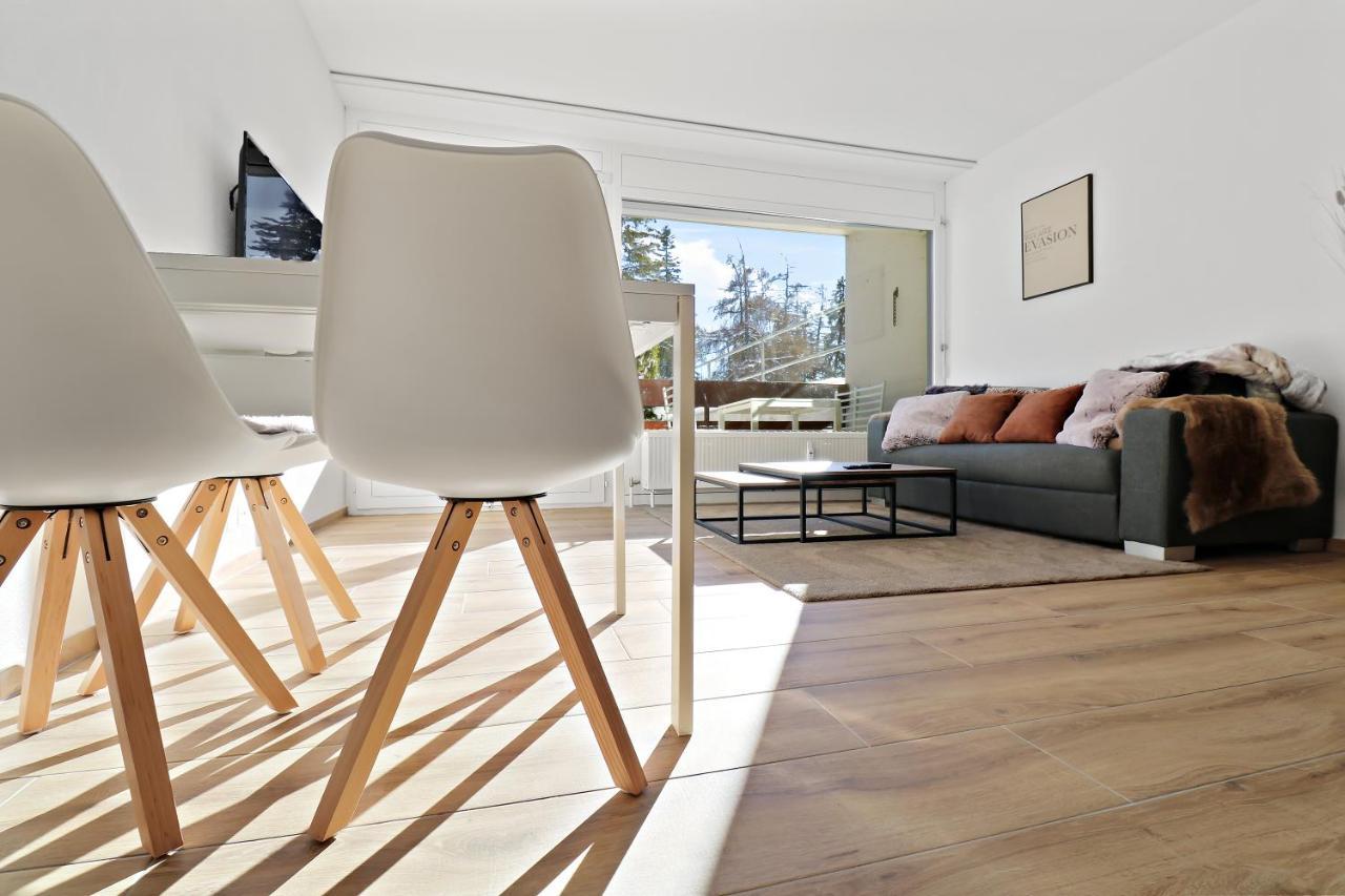 Appartement Cosy Et Renove Au Coeur De La Station Crans-Montana Exteriör bild